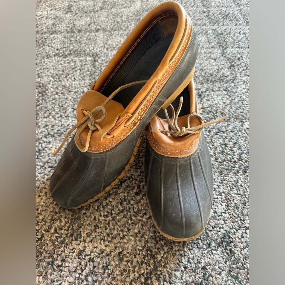 L.L. Bean Boots, Rubber Mocs. Size 10. Color: Tan/Bean Boot Brown/Gum.